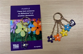 Promise Garden Flower Bag Charm - Purple