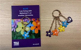 Walk Promise Garden Flower Bag Charm-Blue