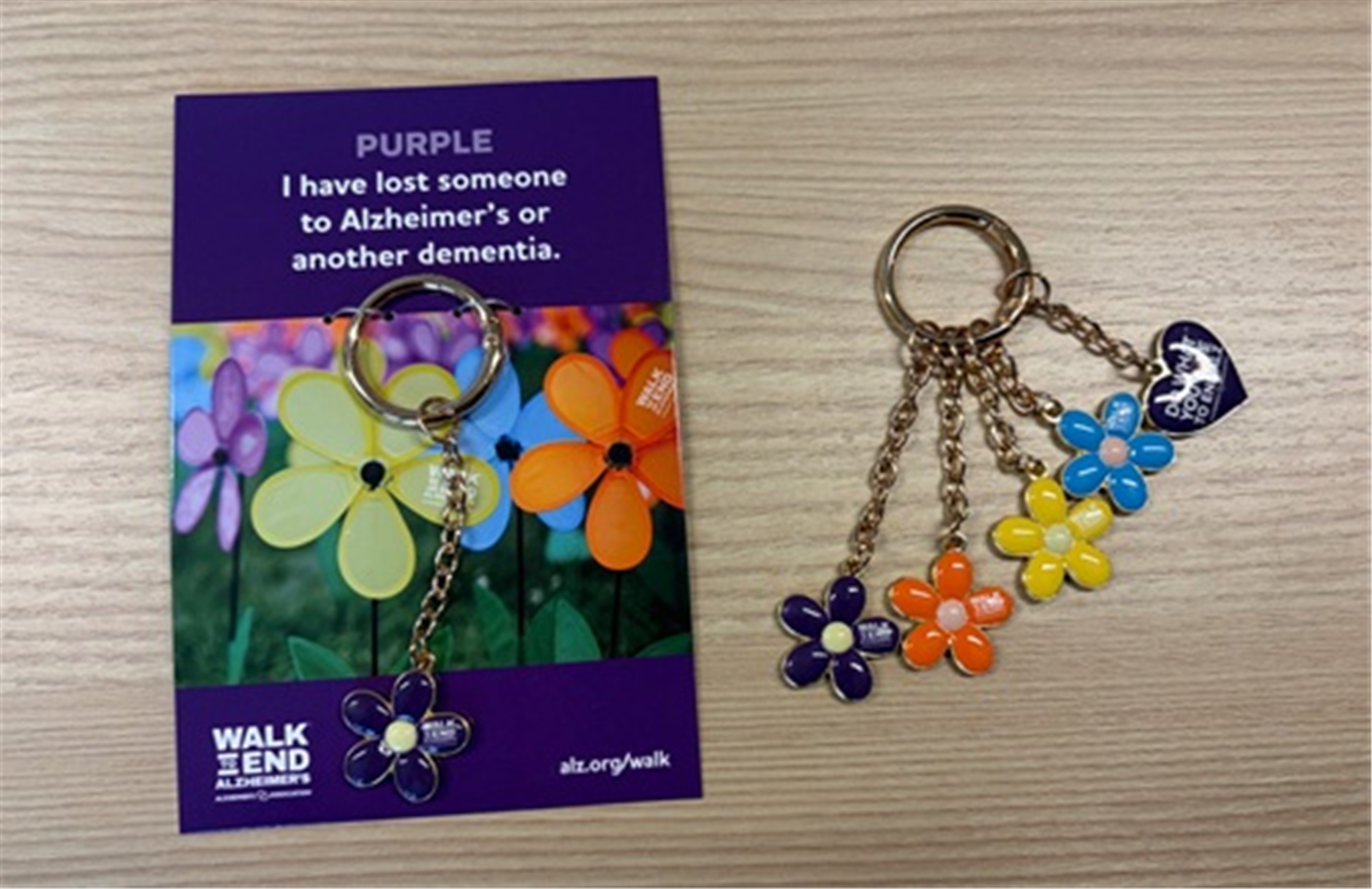 Promise Garden Flower Bag Charm - Purple