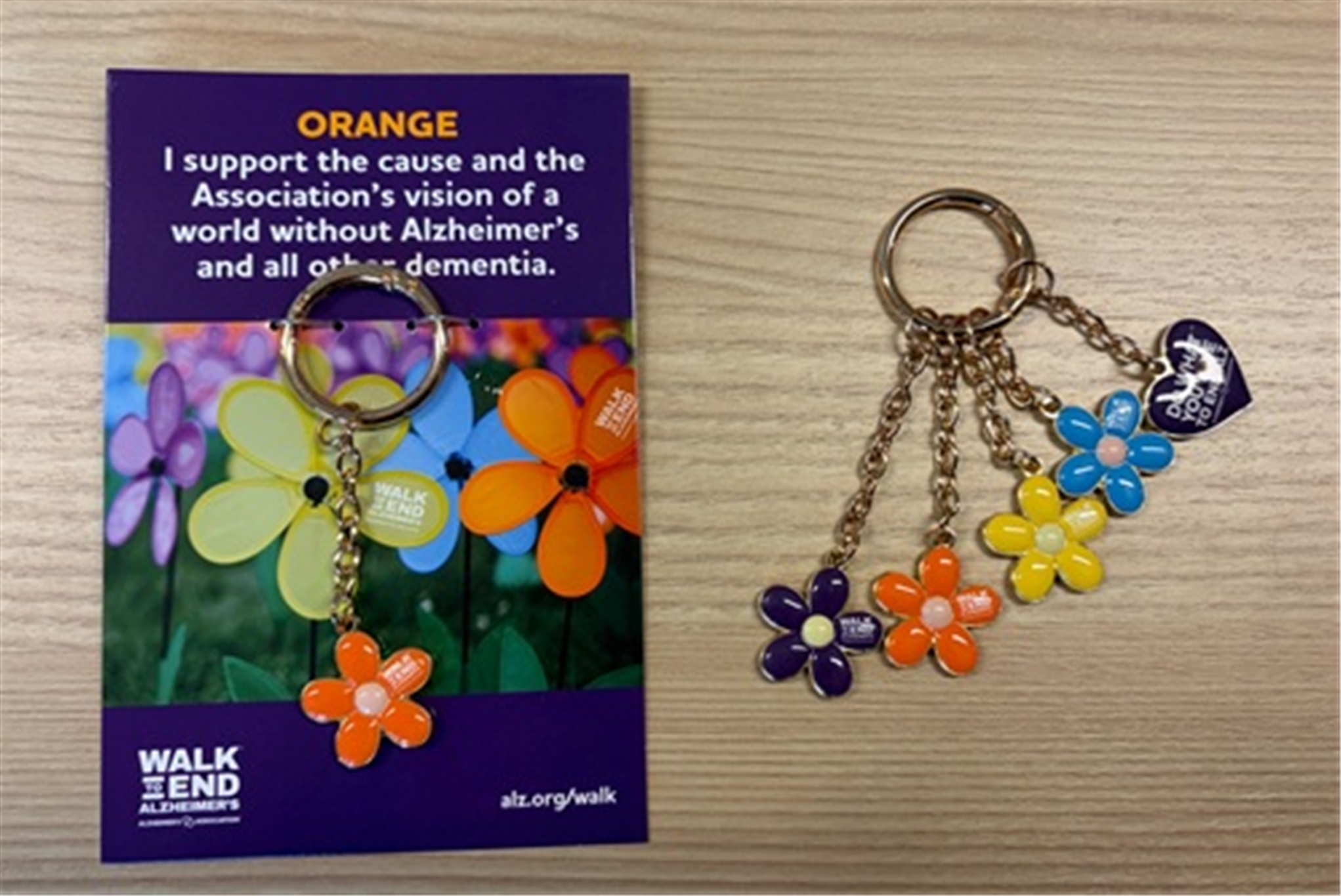 Promise Garden Flower Bag Charm - Orange